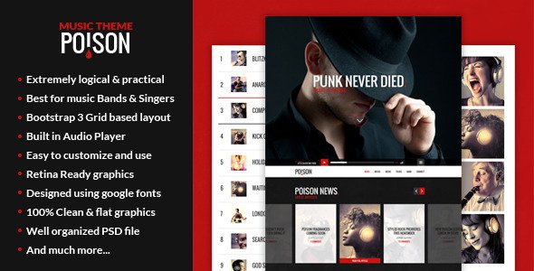 POISON - One Page Template
PSDTemplates