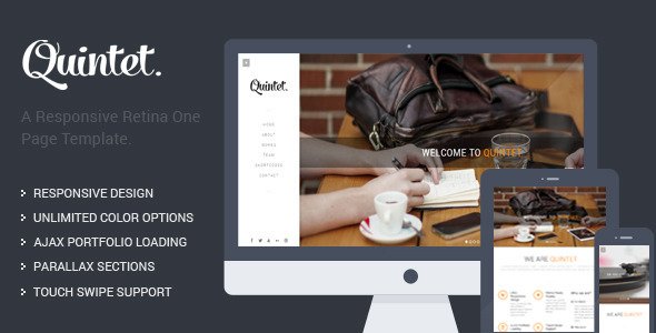 Quintet - Responsive One Page Parallax Template