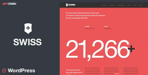 Swiss - Premium WordPress Theme