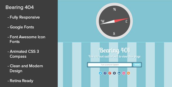 Bearing 404 - Responsive Error Pages
 FXTheme