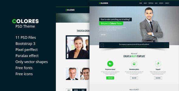 Colores Theme PSD
PSDTemplates