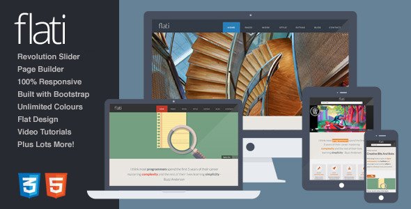 Flati - Responsive Flat Bootstrap WordPress Theme
 FXTheme