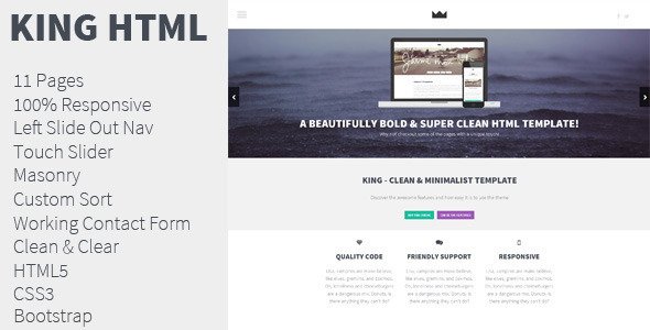 King - Unique HTML Template
SiteTemplates