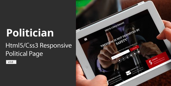 Politician - Html5/Css3 Responsive Political Page
 FXTheme