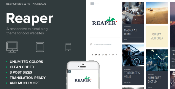Reaper - Minimal Creative Blog and Portfolio Theme