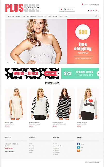 White Fashion Store PrestaShop Theme by Delta TMT