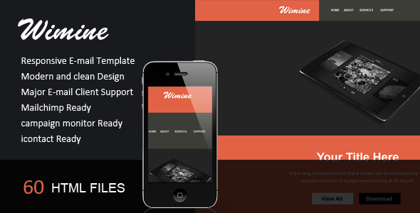 Wimine - Responsive E-mail Template