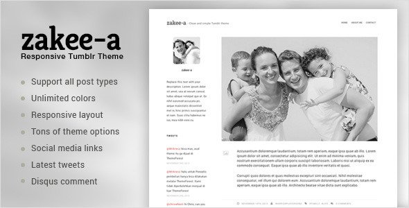 Zakeea-A | Clean and Simple Tumblr Blog Theme
 FXTheme