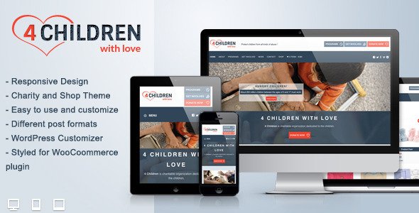 4 Children With Love-Charity WP Theme
 FXTheme