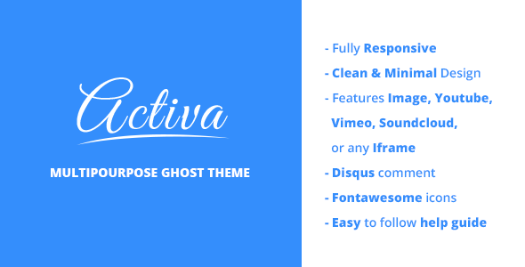 Activa - Responsive Multipurpose Ghost Theme
 FXTheme