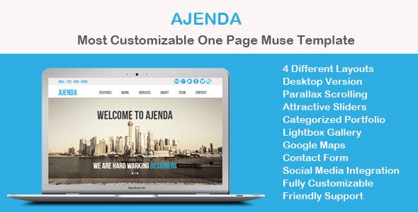 Ajenda - Multi-purpose One Page Muse Template
 FXTheme
