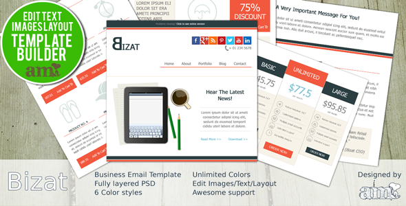 Bizat - Corporate Business HTML Email Template
 FXTheme