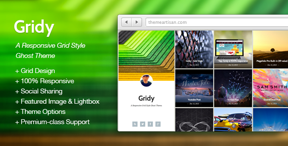 Gridy: A Responsive Grid Style Ghost Theme
 FXTheme