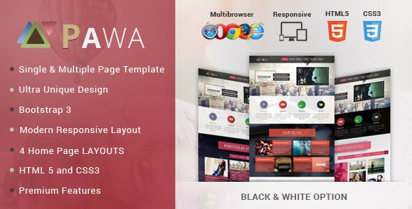 PAWA - Creative Responsive HTML Template
 FXTheme