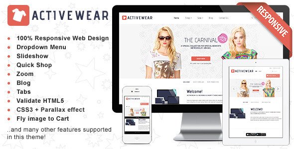 Responsive HTML Theme - ActiveWear
 FXTheme