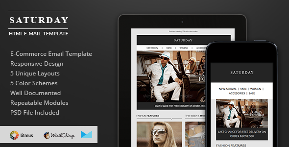 Saturday - E-Commerce Responsive Email Template
 FXTheme