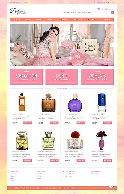 White Cosmetics Store VirtueMart Template by Angela VirtueMart Templates TMT