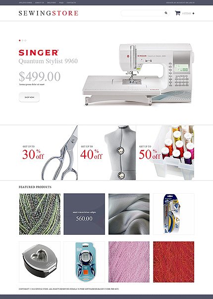 White Crafts VirtueMart Template by Cowboy VirtueMart Templates TMT