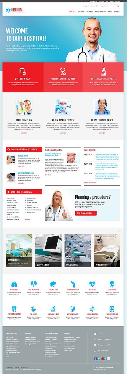 White Medical WordPress Template by Cerberus TMT