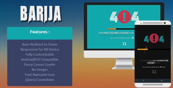 Barija - Interactive 404 Page Template
 FXTheme