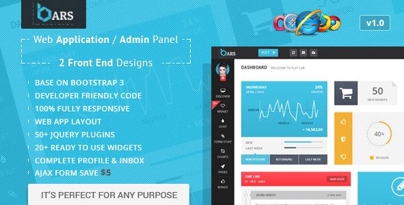 Bars Web App Admin Panel HTML Bootstrap 3 Template
 FXTheme