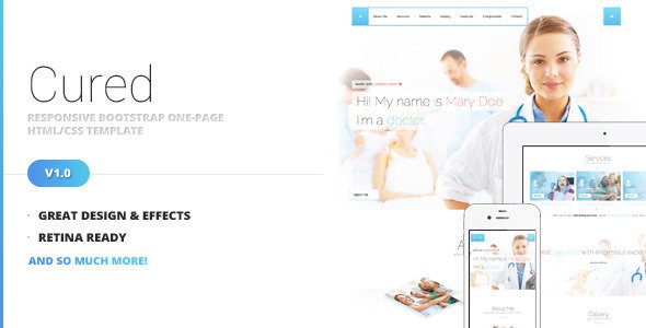 Cured - Bootstrap One Page HTML/CSS Template
 FXTheme