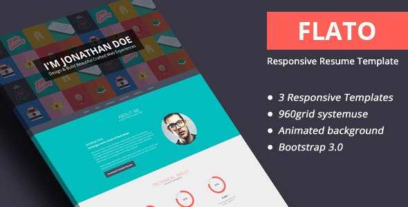 Flato - Responsive Resume, Personal Portfolio Temp
 FXTheme
