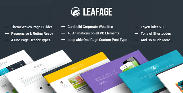 Leafage - One Page & Corporate Responsive Theme
 FXTheme
