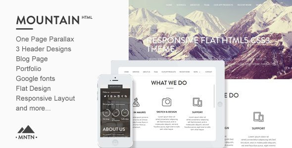 Mountain -One Page Parallax Html Template
 FXTheme