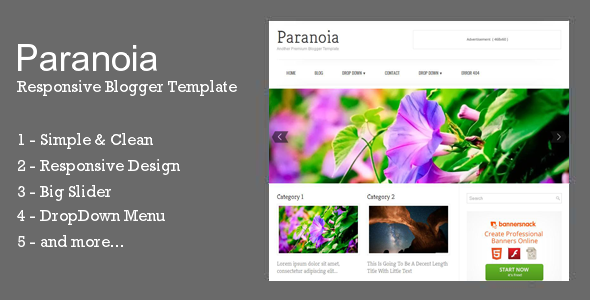 Paranoia Responsive Blogger Template
 FXTheme