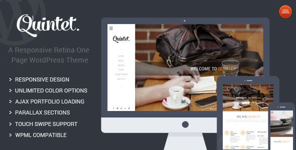 Quintet - Responsive One Page Parallax Theme
 FXTheme