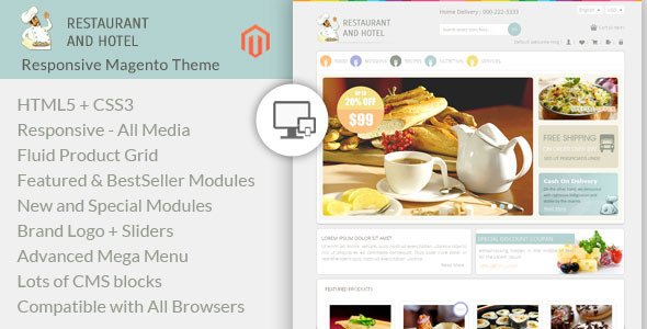 Restaurant and Hotel - Magento Responsive Theme
 FXTheme