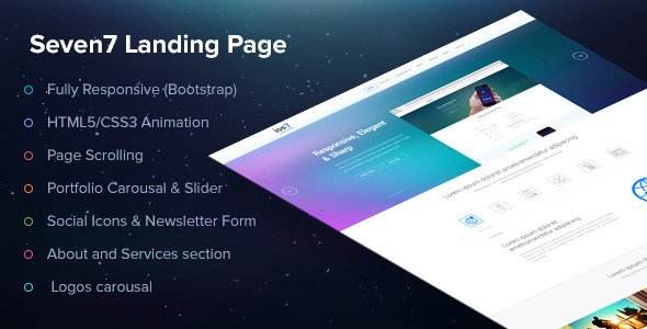 Seven7 Landing Page
 FXThemeLandingPages