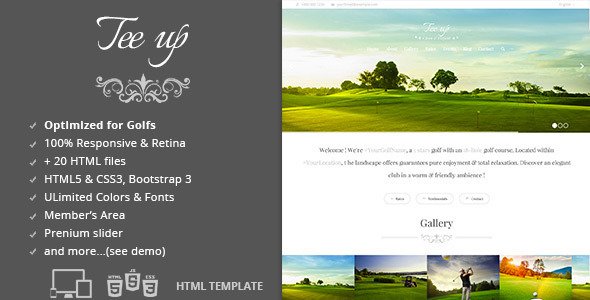 Tee Up - Golf HTML5 Template 
 FXTheme