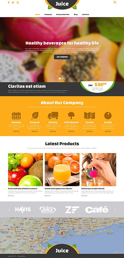 White Food & Drink Joomla Theme by Jade TMT