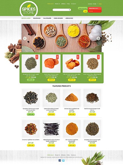 White Spice Shop VirtueMart Template by Hermes TMT