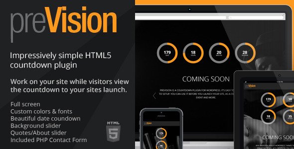 preVision Responsive Coming Soon Landing Page
 FXTheme
