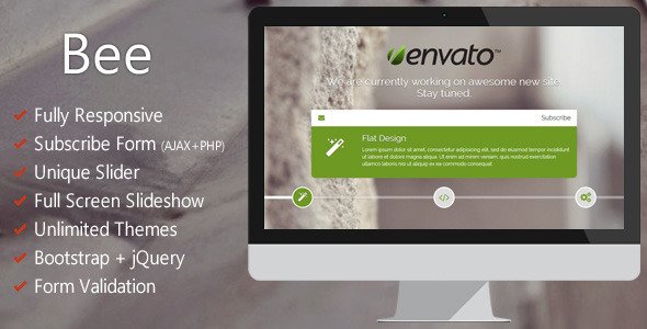 Bee - Responsive Coming Soon Page
 FXTheme