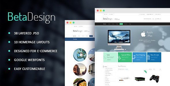 Beta Design | E-Commerce PSD Template
 FXTheme