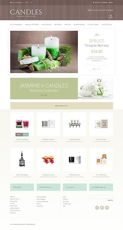 Handmade Candles Magento TMT
