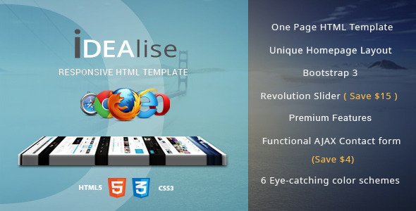 Idealise - Creative One Page HTML Web Design
 FXTheme