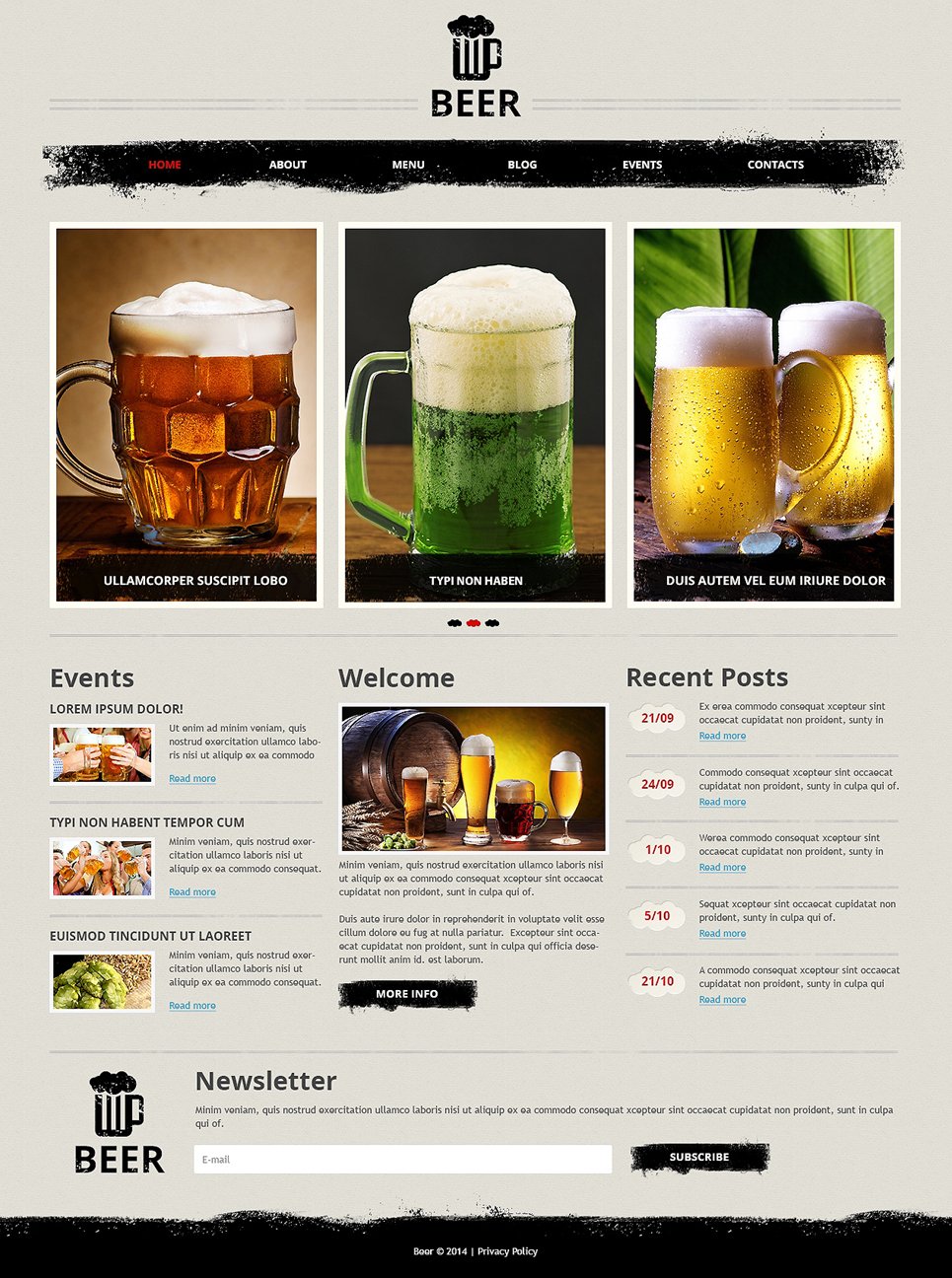 Magnificent Beer Pub Joomla Template TMT