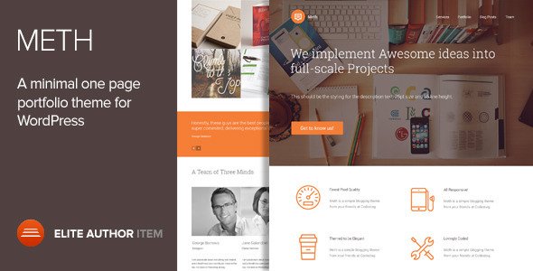 Meth - A Minimal One Page Portfolio Theme
 FXTheme