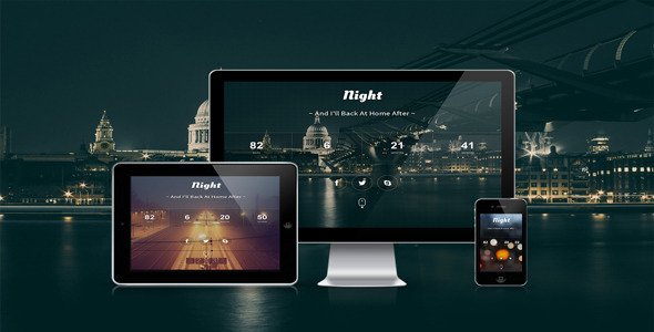 Night - Responsive Html Coming Soon Template
 FXTheme