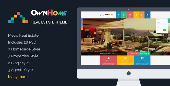 OwnHome - Real Estate Metro Style PSD Template FXTheme