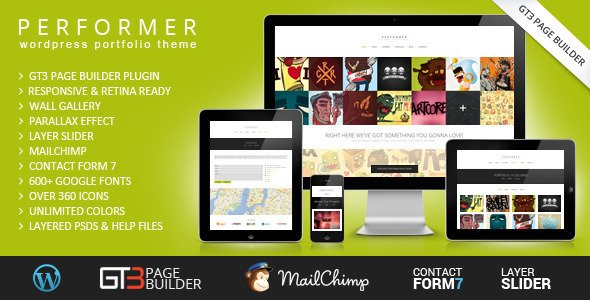 Performer Minimalistic Portfolio WordPress Theme
 FXTheme