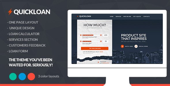 QuickLoan - Responsive HTML One Page Template
 FXTheme