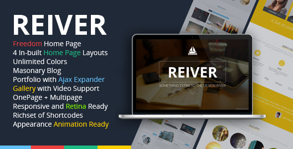 REIVER - WordPress One Page Responsive Portfolio
 FXTheme