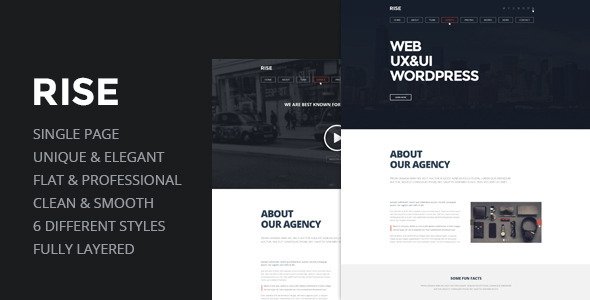RISE -  OnePage Agency Portfolio Template 
 FXTheme