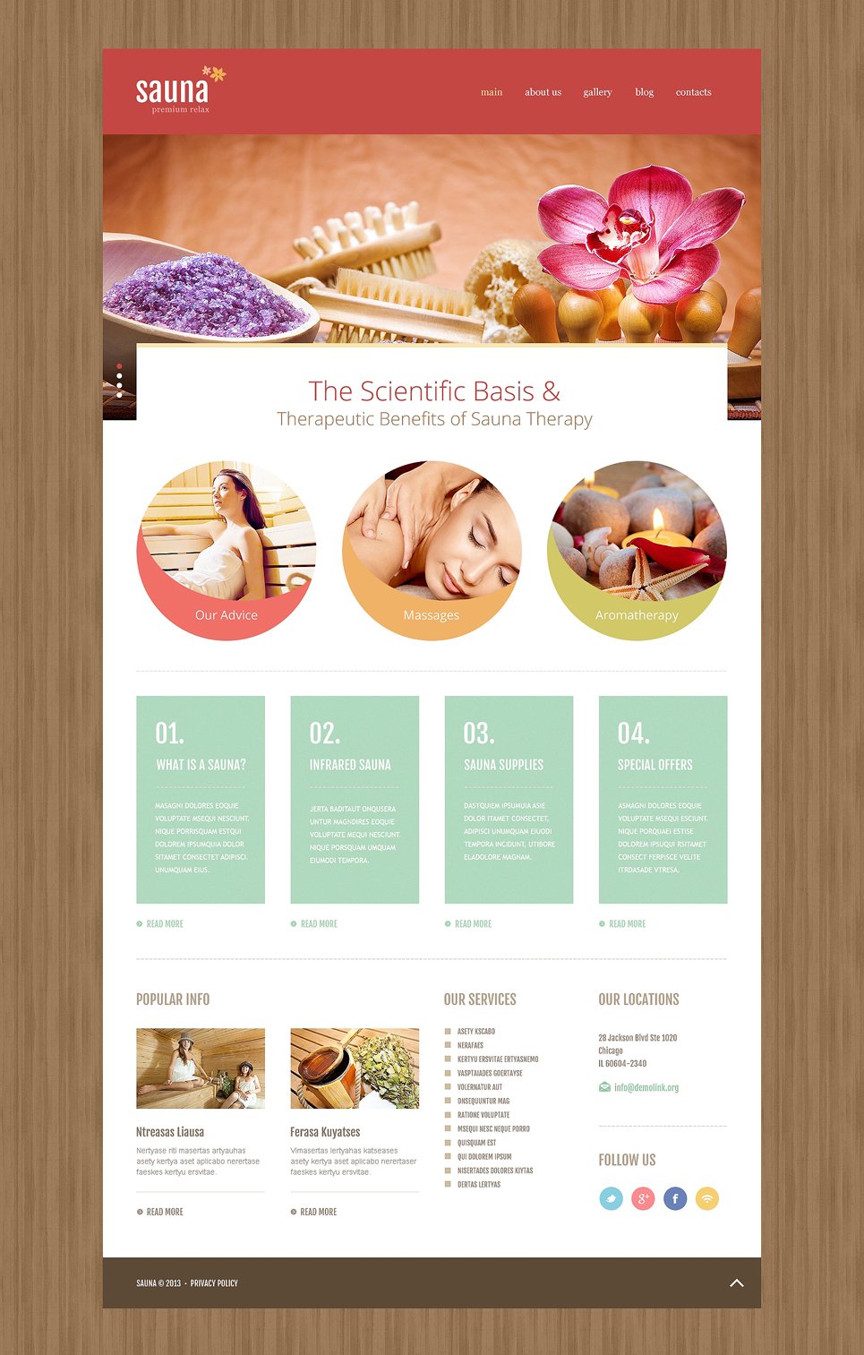 Sauna Responsive Joomla Template TMT